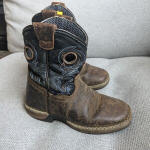 Dan Post Boots Childrens 9.5 D Western Cowboy Brown Leather Mid Calf